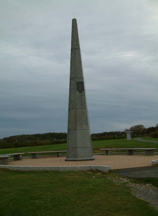 Monument of the 1st US-Infantry-Division on Omaha Beach