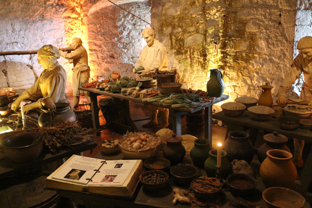 Rekonstruierte Szene in den Großen Küchen des Stirling Castle