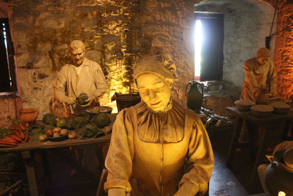 Reconstructed scene in the Great Kitchens of Stirling Castle