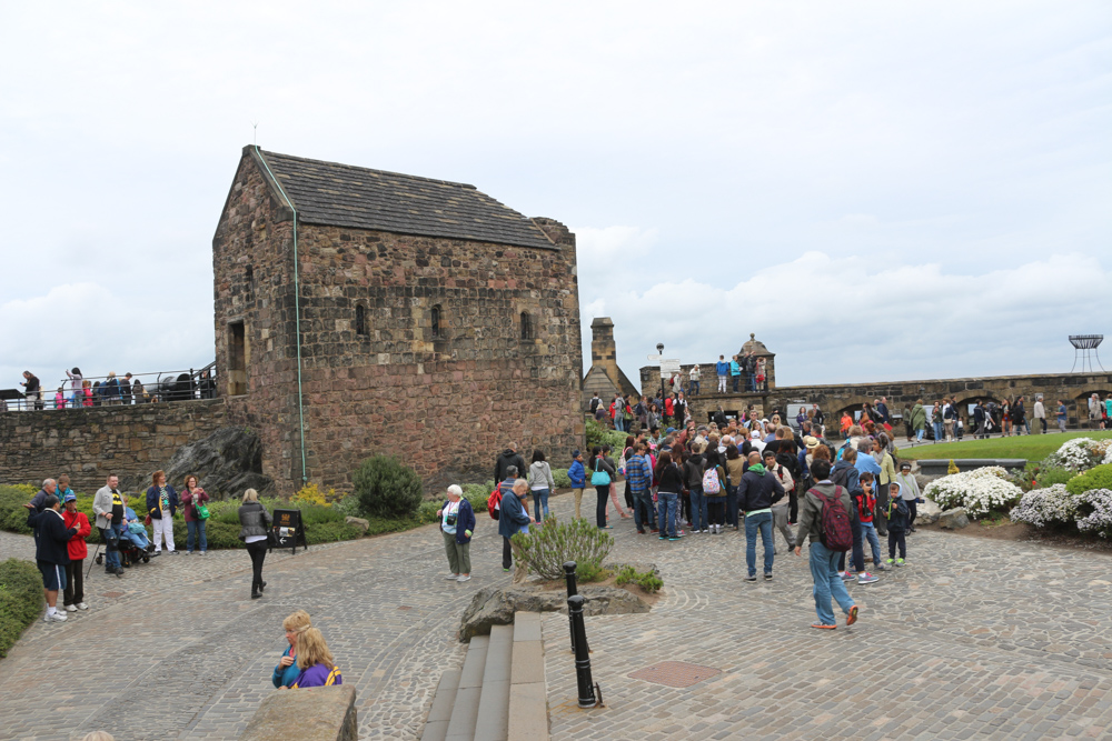 St Margaret's Chapel in the center of Edinburgh Castle