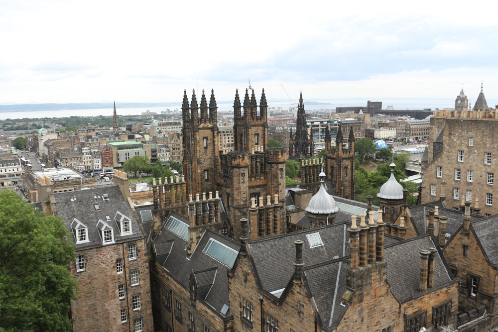 View over Edinburgh from the top of the Outlook Tower and Camera Obscura museum