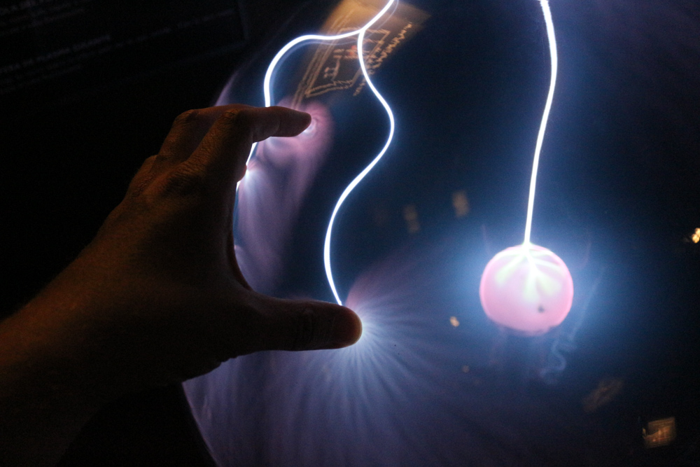 Plasmalampe in der Ausstellung der Camera Obscura Museums von Edinburgh