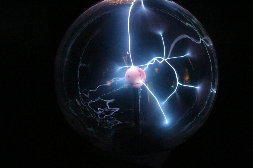 Plasma globe in the exhibition of the Edinburgh Outlook Tower and Camera Obscura