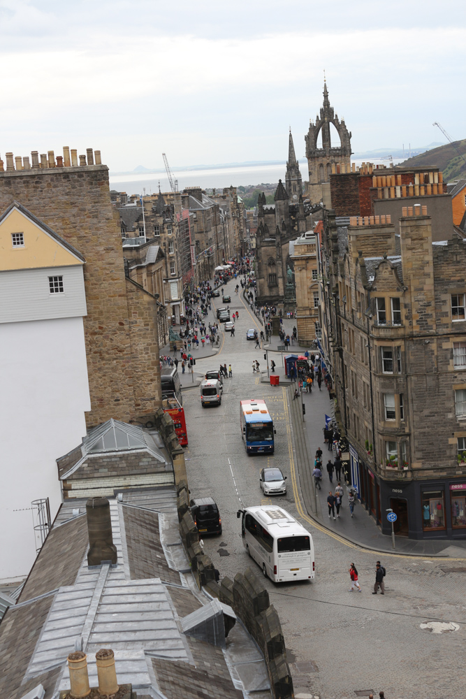 View over Edinburgh from the top of the Outlook Tower and Camera Obscura museum