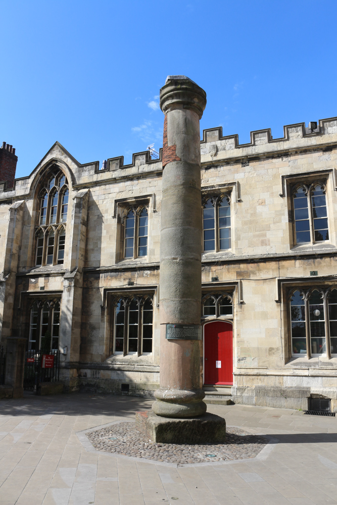 Roman column across the York Minster