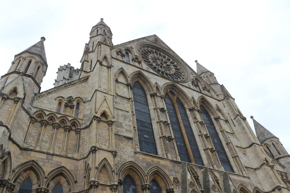 Gothic west facade of York Minster