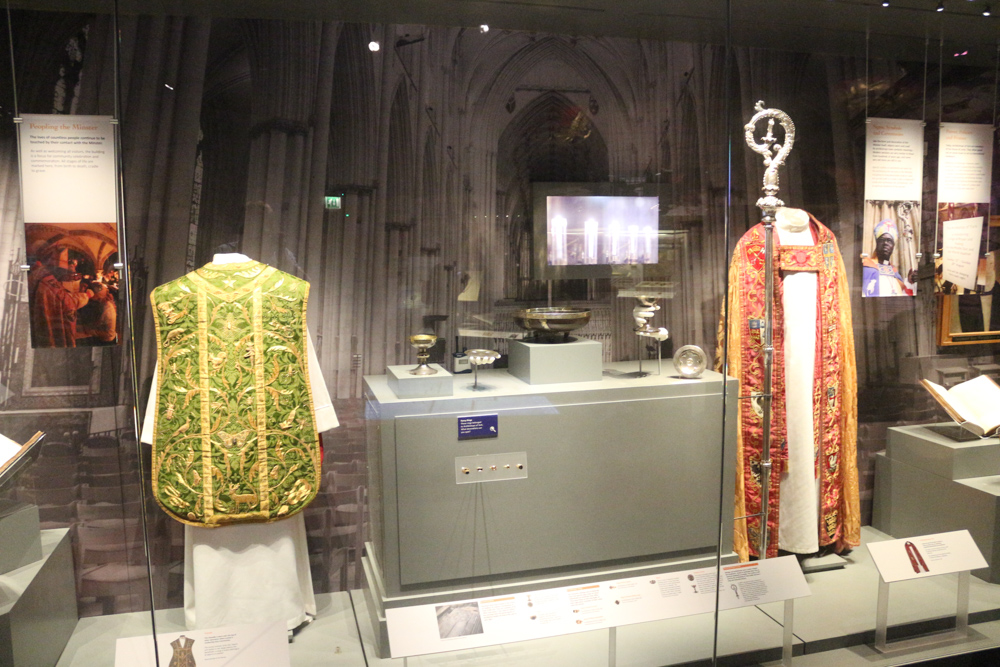 Undercroft with the exhibits from the treasury of York Minster