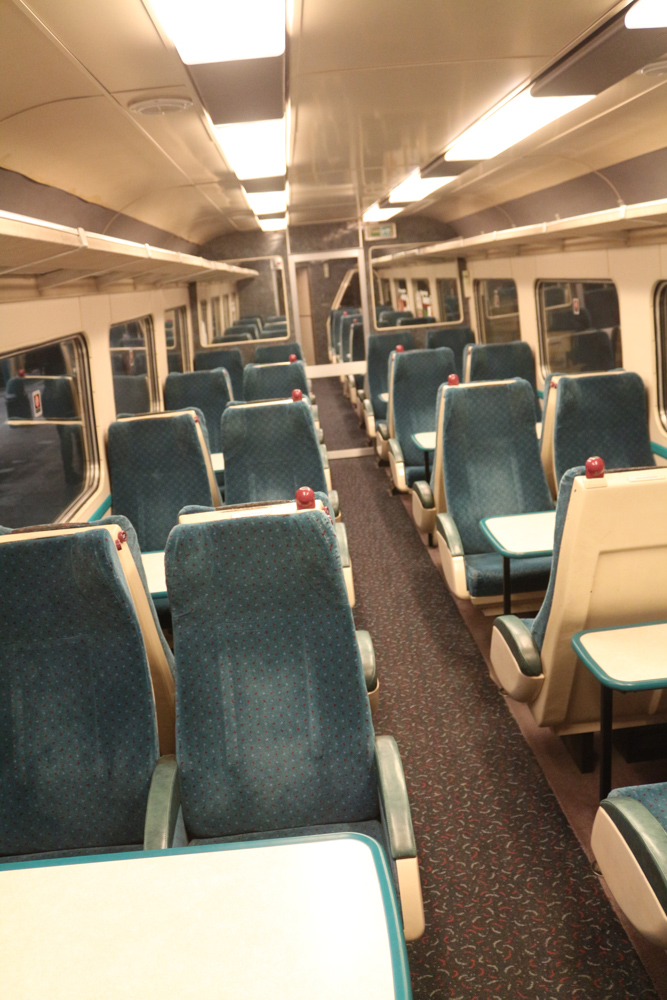 National Railway Museum (NRM): Interior of a Pullman passenger carriage