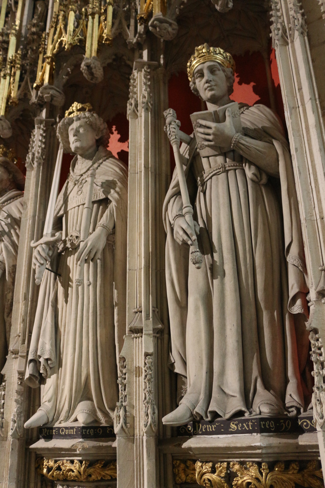 Statues in the King's Screen of York Minster