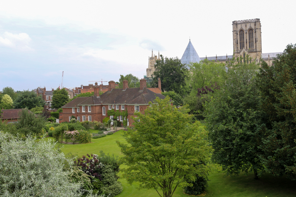 York Minster seen from the city wall and over Dean's Park