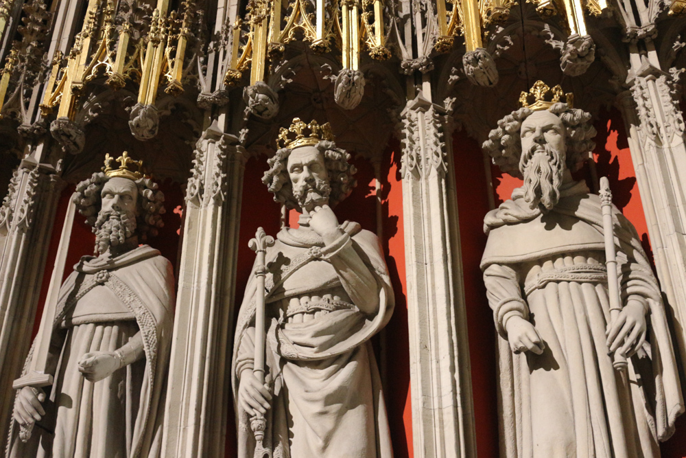 Statues in the King's Screen of York Minster