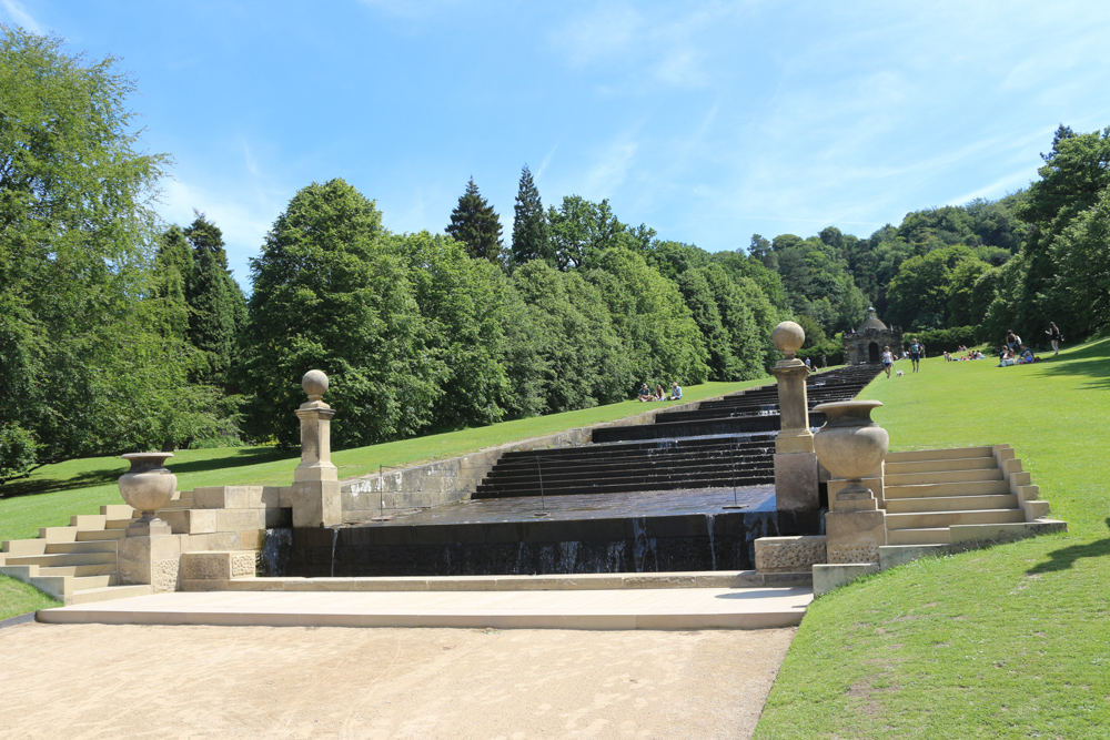 The 200 meter long Cascade of Chatsworth House
