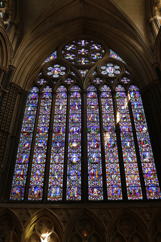 Bemalte Fenster in der Kathedrale von Lincoln