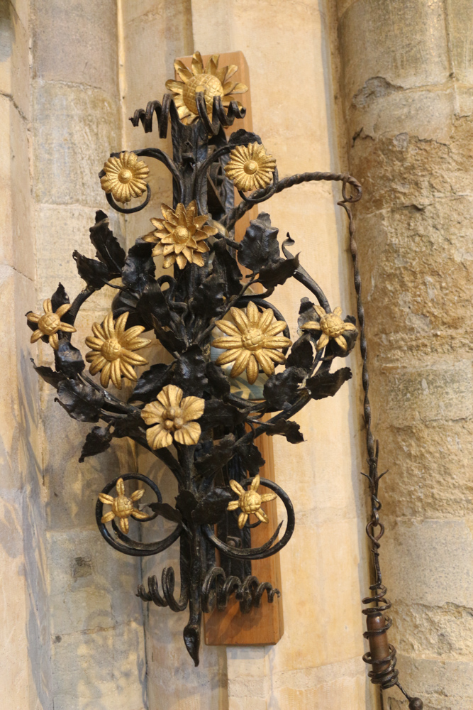 Iron wall decoration in the cloister of Lincoln Cathedral