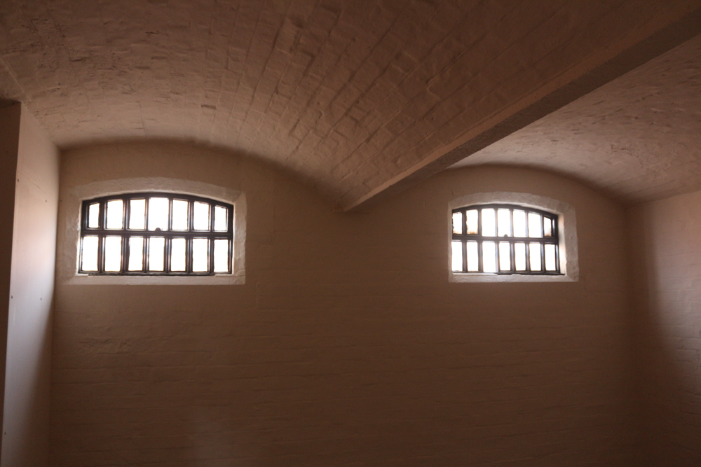 Inside one of the prisoner cells of the Victorian Prison of Lincoln Castle