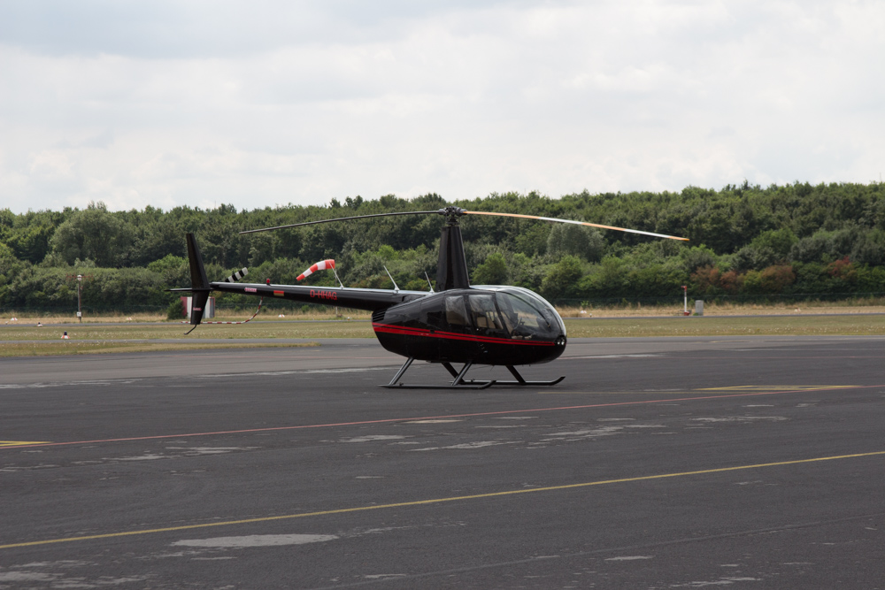 R44 Raven helicopter at Frankfurt Egelsbach Airport