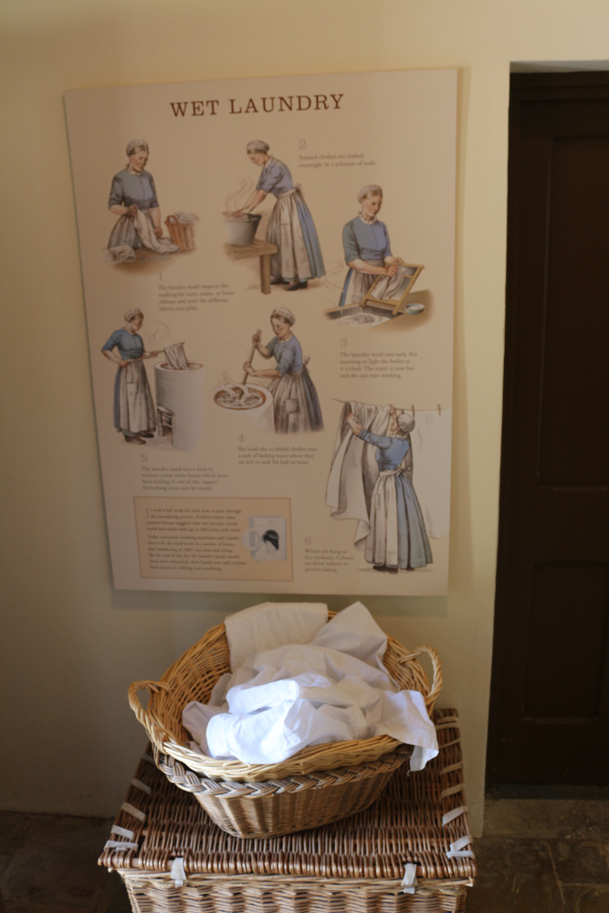 Explanation how wet laundry used to be done at Audley End House