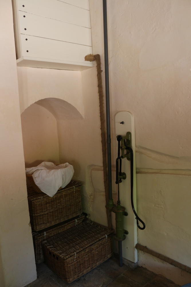 Dry and wet laundry in one of the service buildings of Audley End House