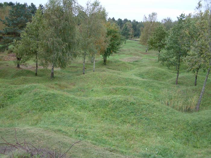 Bomb craters nearby the Douaumont Ossuary