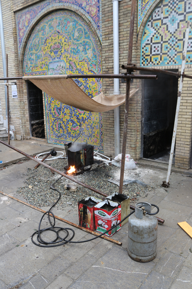 Reconstruction work at the Golestan Palace