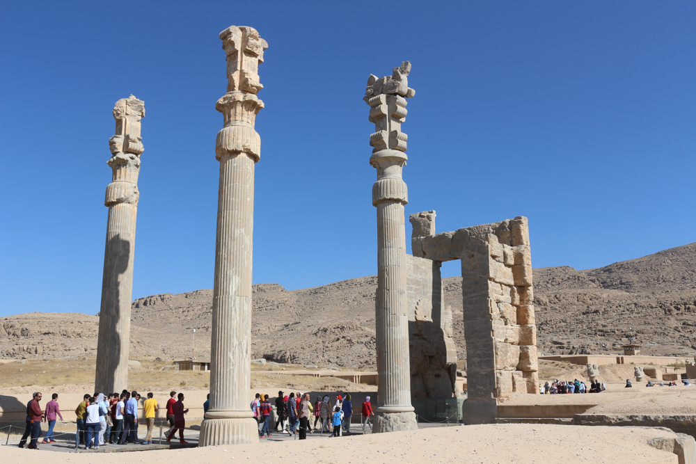 Few remaining columns behind the Gate of Nations