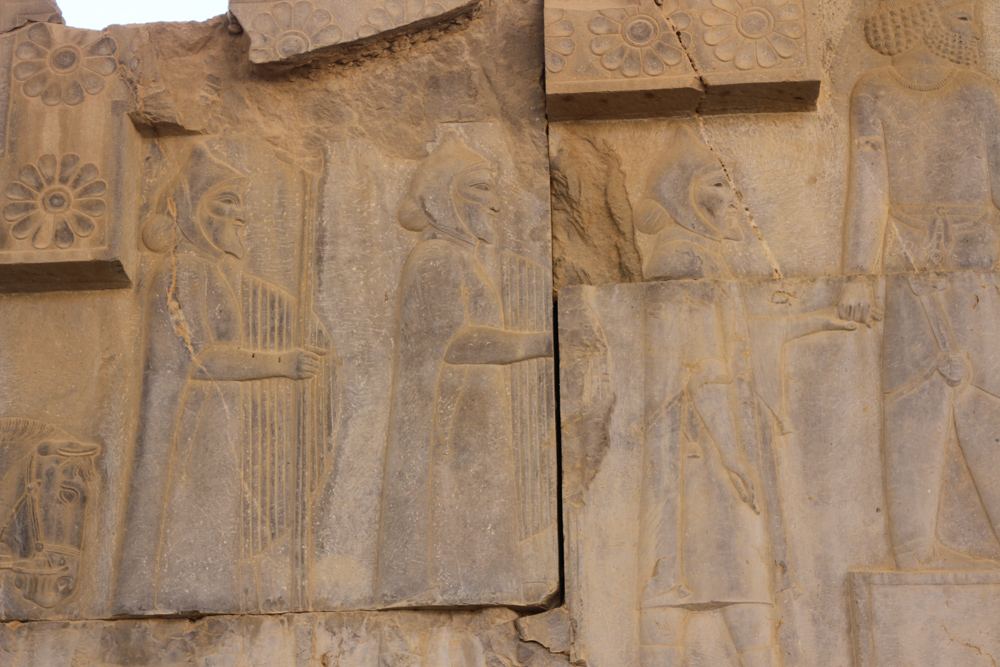 Details of the bas-relief at the eastern staircase of the large Apadana palace