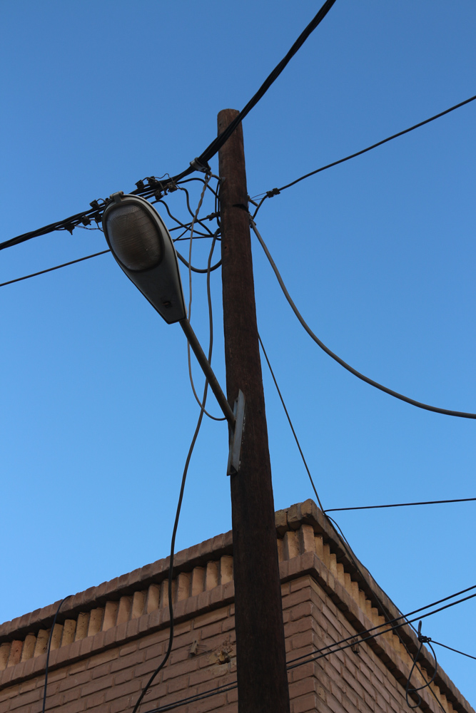 Street lamp in to the old town on Yazd