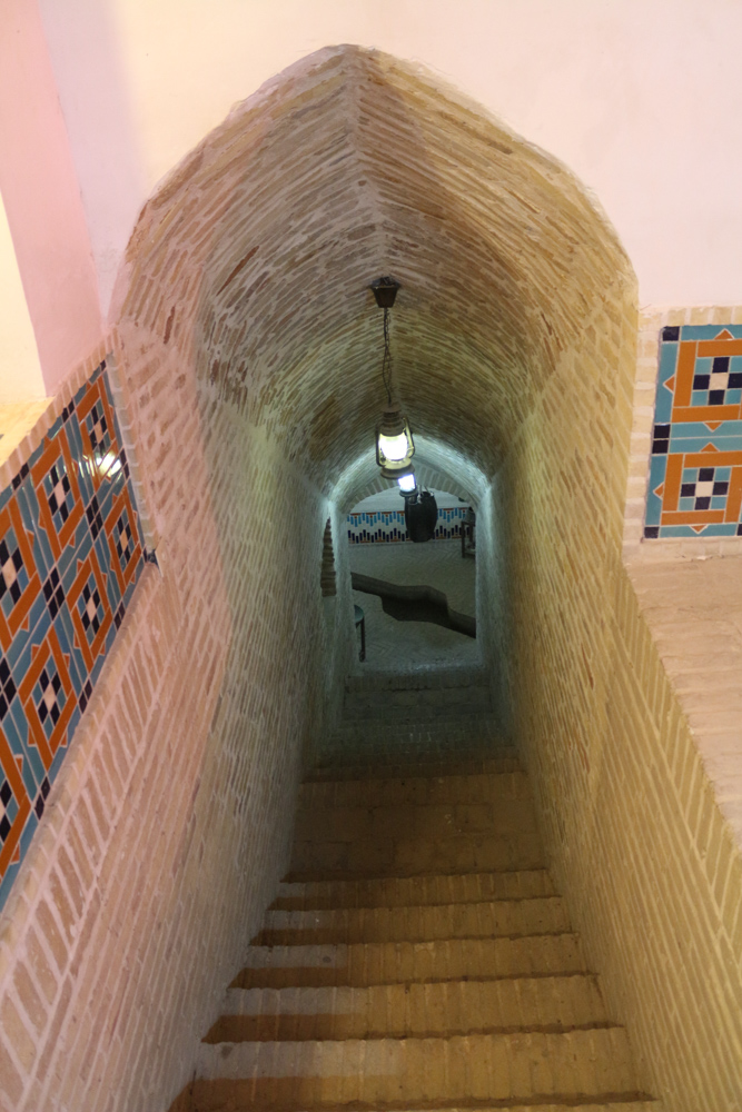 Access to the old Canat water distribution system under a traditional hotel in the old town of Yazd