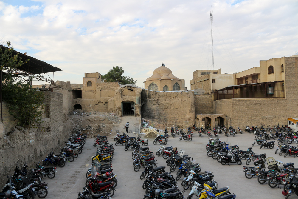 Scooter parking next the Great Bazaar of Isfahan