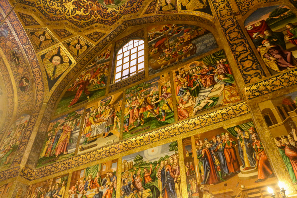Armenian fresco inside Vank Cathedral