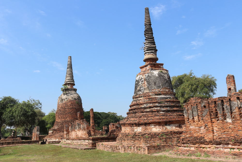 Perimeter Chedis of Wat Phra Si Sanphet in Ayutthaya