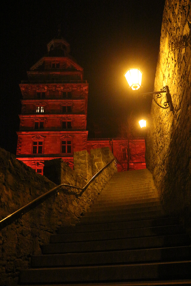 Aschaffenburg old town at night