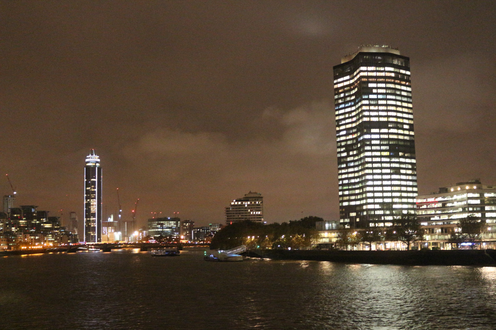 View from Lambeth Bridge at night