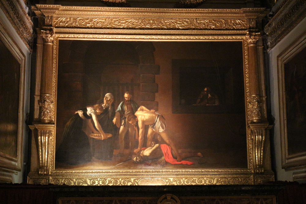 Die Enthauptung Johannes des Täufers (1608) von Caravaggio (1571–1610) in der Co-Cathedral in Valetta