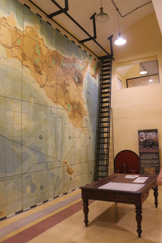 Lascaris War Rooms under the defence walls of Valetta