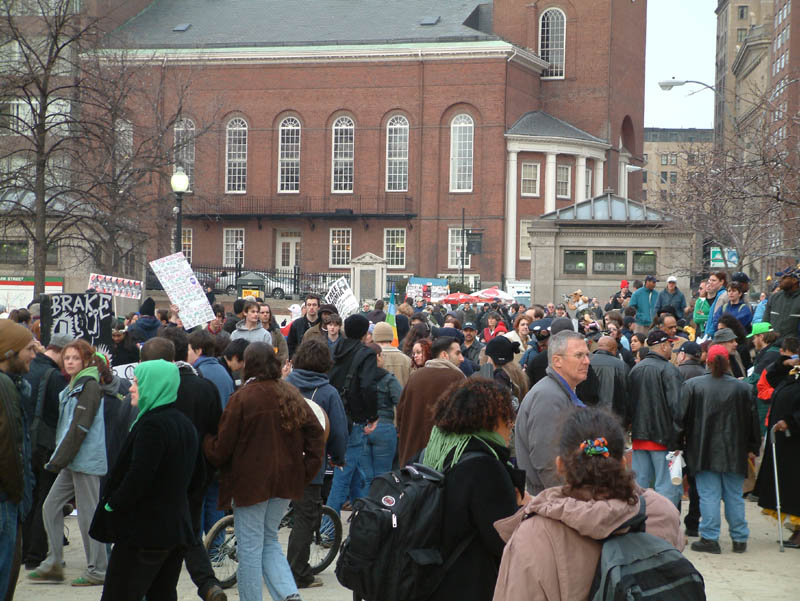 Peace demonstration in the Boston Common park