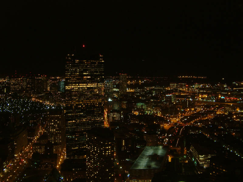Sicht über Boston bei Nacht