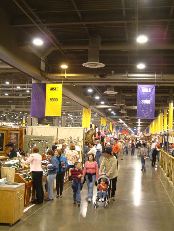 Blick in die Ausstellungshalle des Houston Rodeo