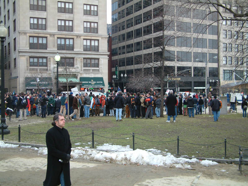 Peace demonstration in the Boston Common park