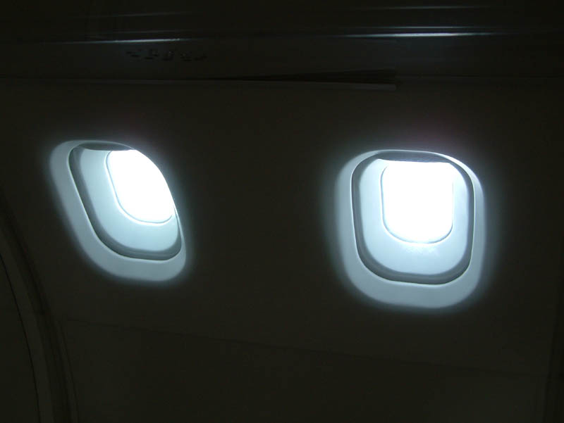 Die Fenster in der& Concorde F-BVFB sind nur sehr klein. Die Passagiere konnten nur recht wenig von der Außenwelt sehen.