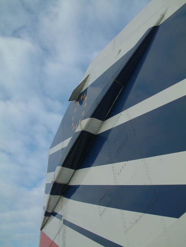 Tail fin of the Air France Concorde F-BVFB.