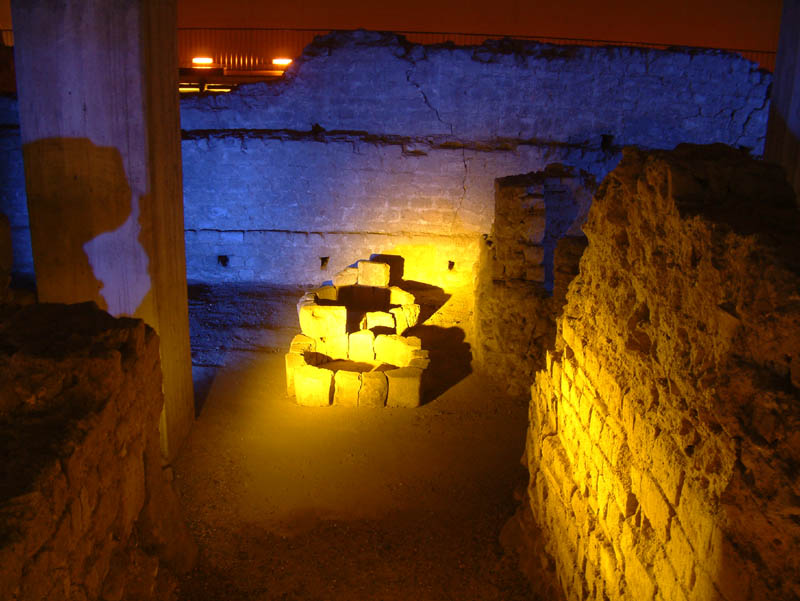 Foundations of the Praetorium, the palace of the Roman Praetor, below the town hall of Cologne