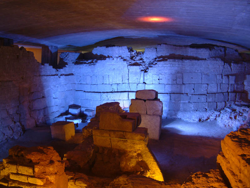 Foundations of the Praetorium, the palace of the Roman Praetor, below the town hall of Cologne