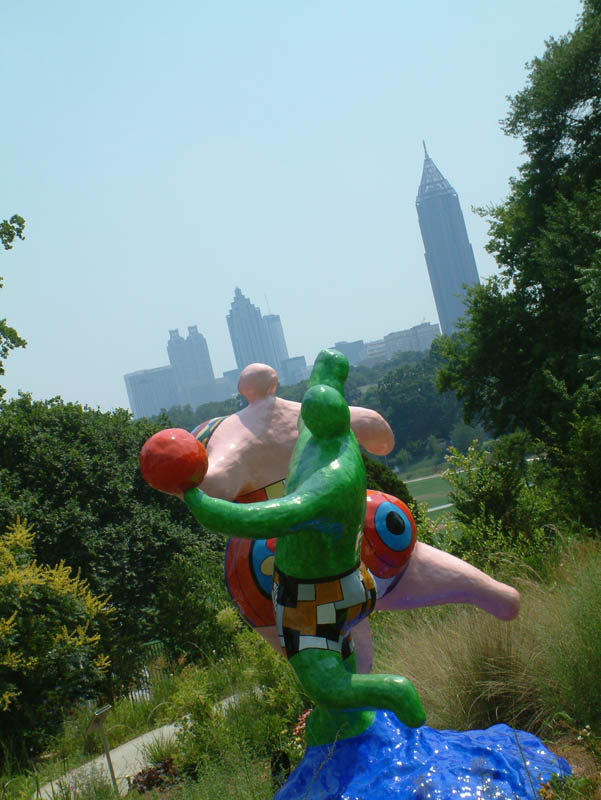 Atlanta Botanical Garden with the special exhibition "Niki in the Garden" featuring outdoor sculptures of Niki de Saint Phalle.