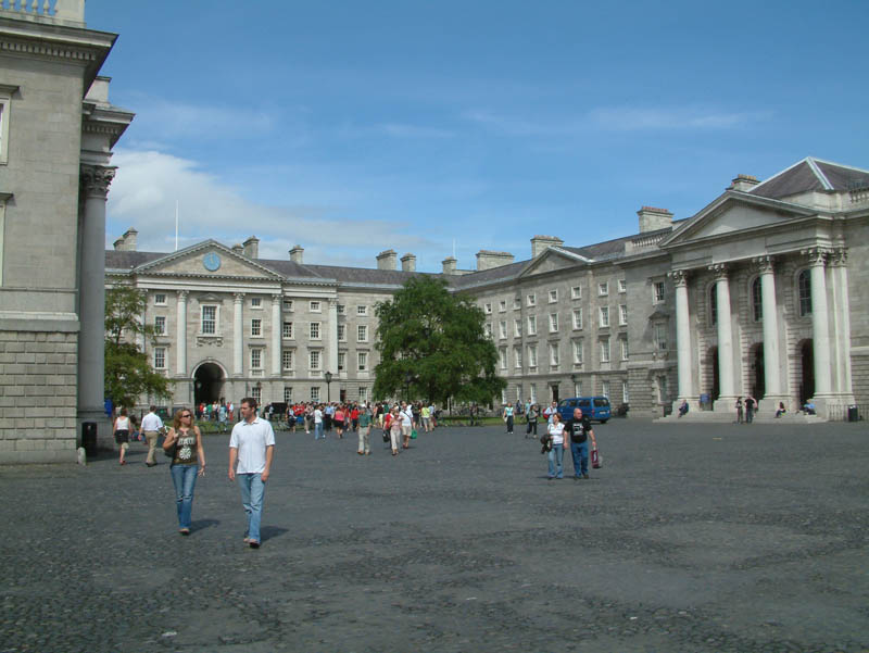 Parliament Square in the middle of Trinity College