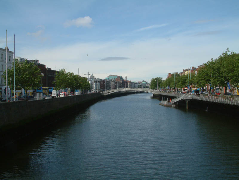 Die Liffey (auch ehemals: Anna Liffey) entspringt in den Bergen der Grafschaft Wicklow (nahe Sally Gap beim Berg Kippure), und mündet an der Dublin Bay in die Irische See. Der Fluss wird innerhalb von Dublin von diversen Brücken überspannt, die in der Mehrzahl für den Autoverkehr freigegeben sind.