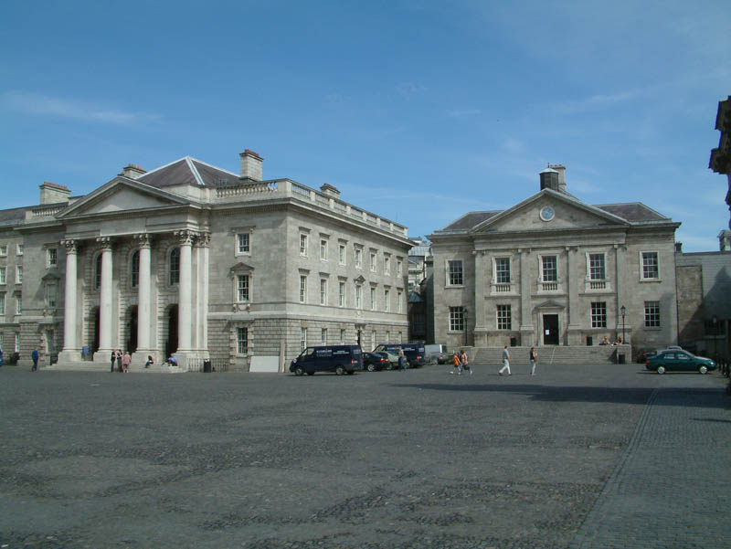 Parliament Square in the middle of Trinity College