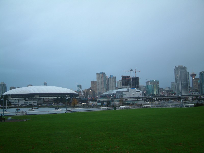 BC Place Stadium and the smaller General Motors Place