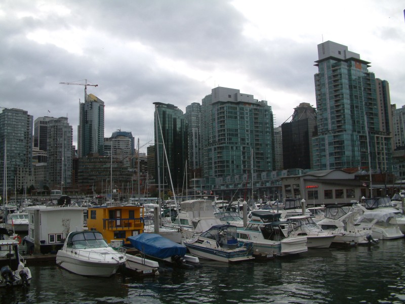 Skyline above Coal Harbour Seawalk