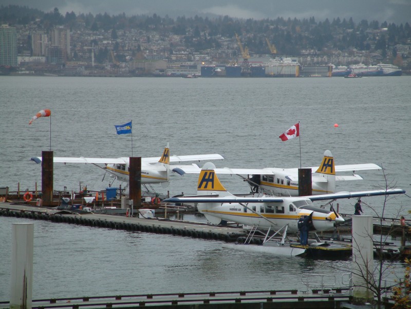 Wasserflugzeuge im Vancouver Waterfront Flughafen